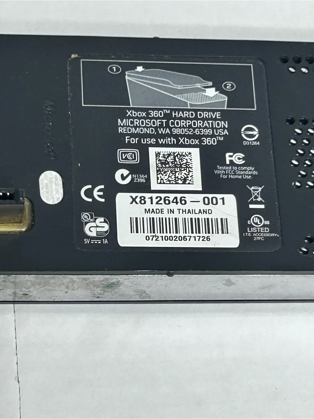 Microsoft 120GB HDD Expansion Module - Black and Silver